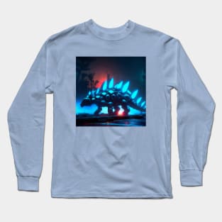 Robotic Cyber Stegosaurus Roams a City Long Sleeve T-Shirt